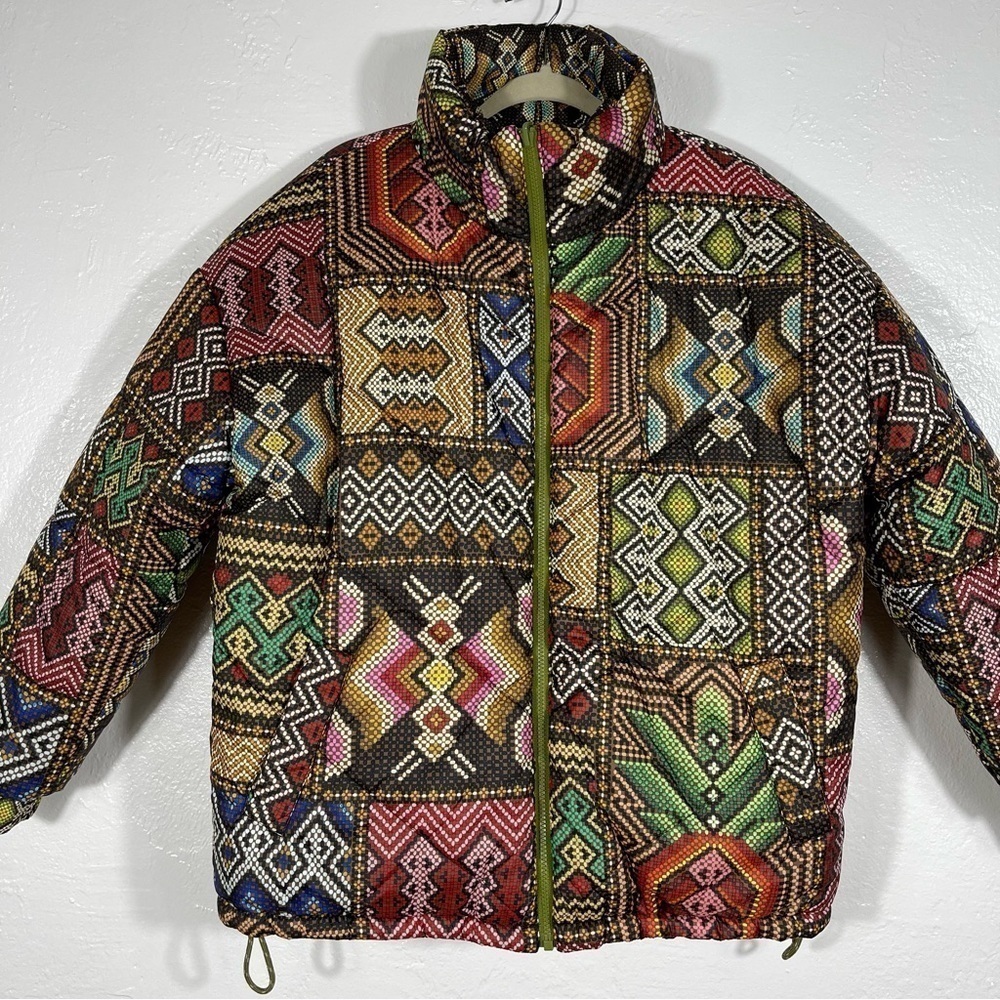 FARM Rio Tropical Rauti Metallic Revers Puffer Jacket Sz - Medium $300 SOLD OUT - Picture 13 of 16